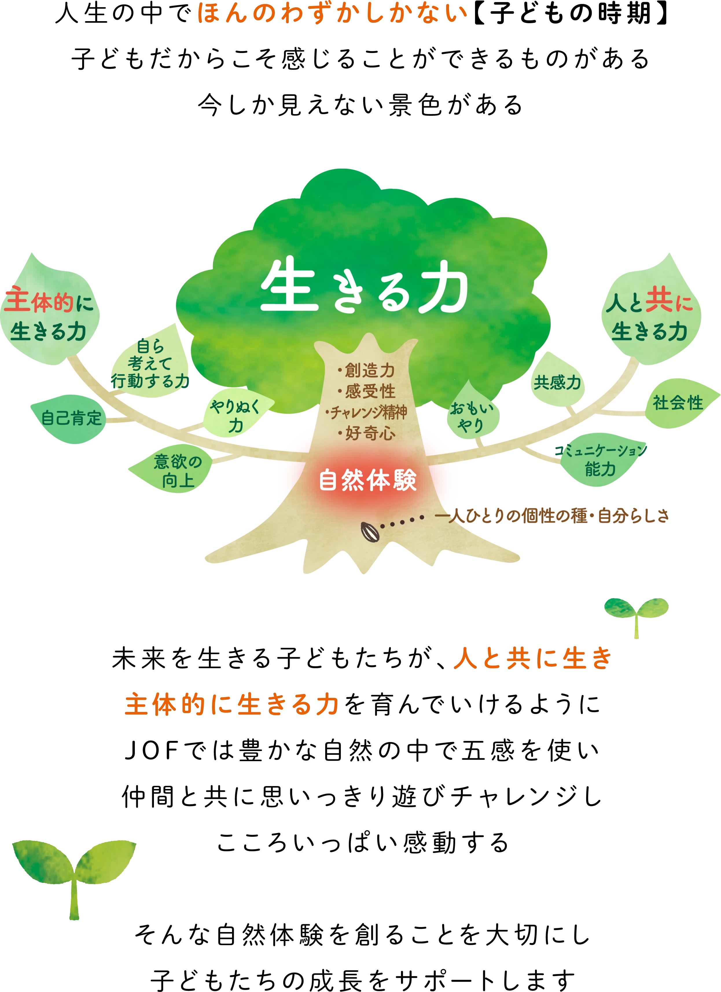 子どもたちの成長をサポートします。